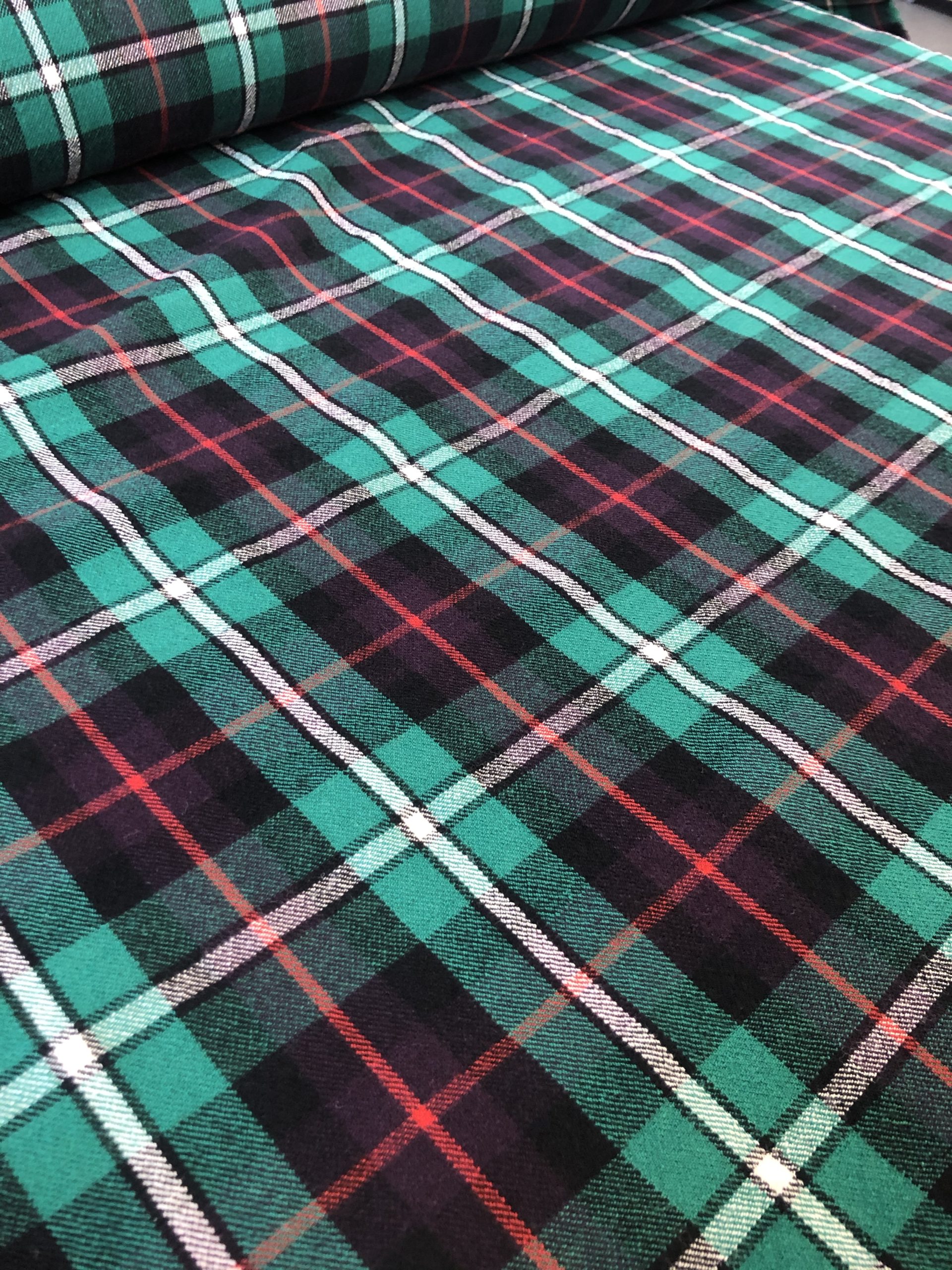 Ex designer wool check Simply Fabrics