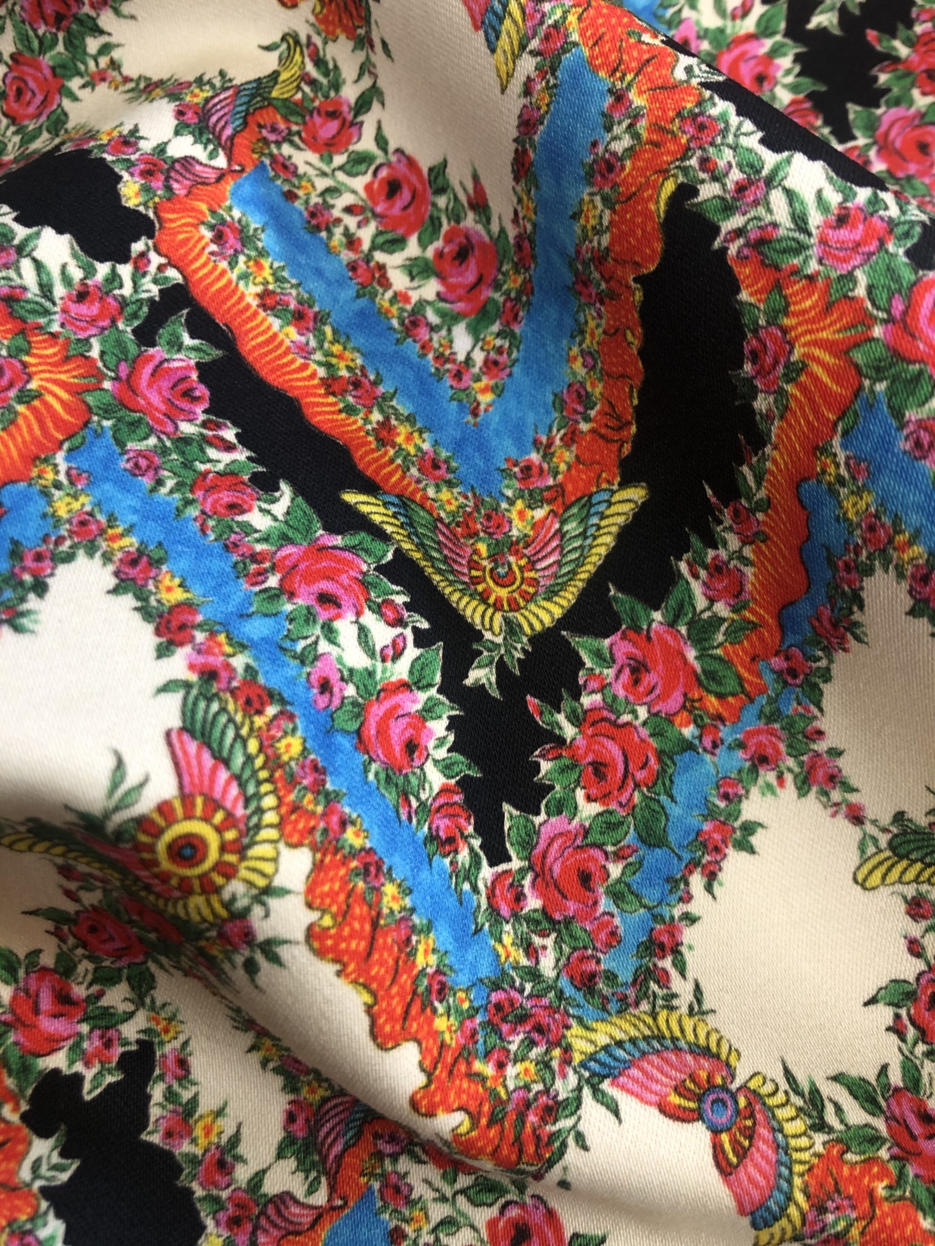 Romantic chevron cotton sateen Simply Fabrics