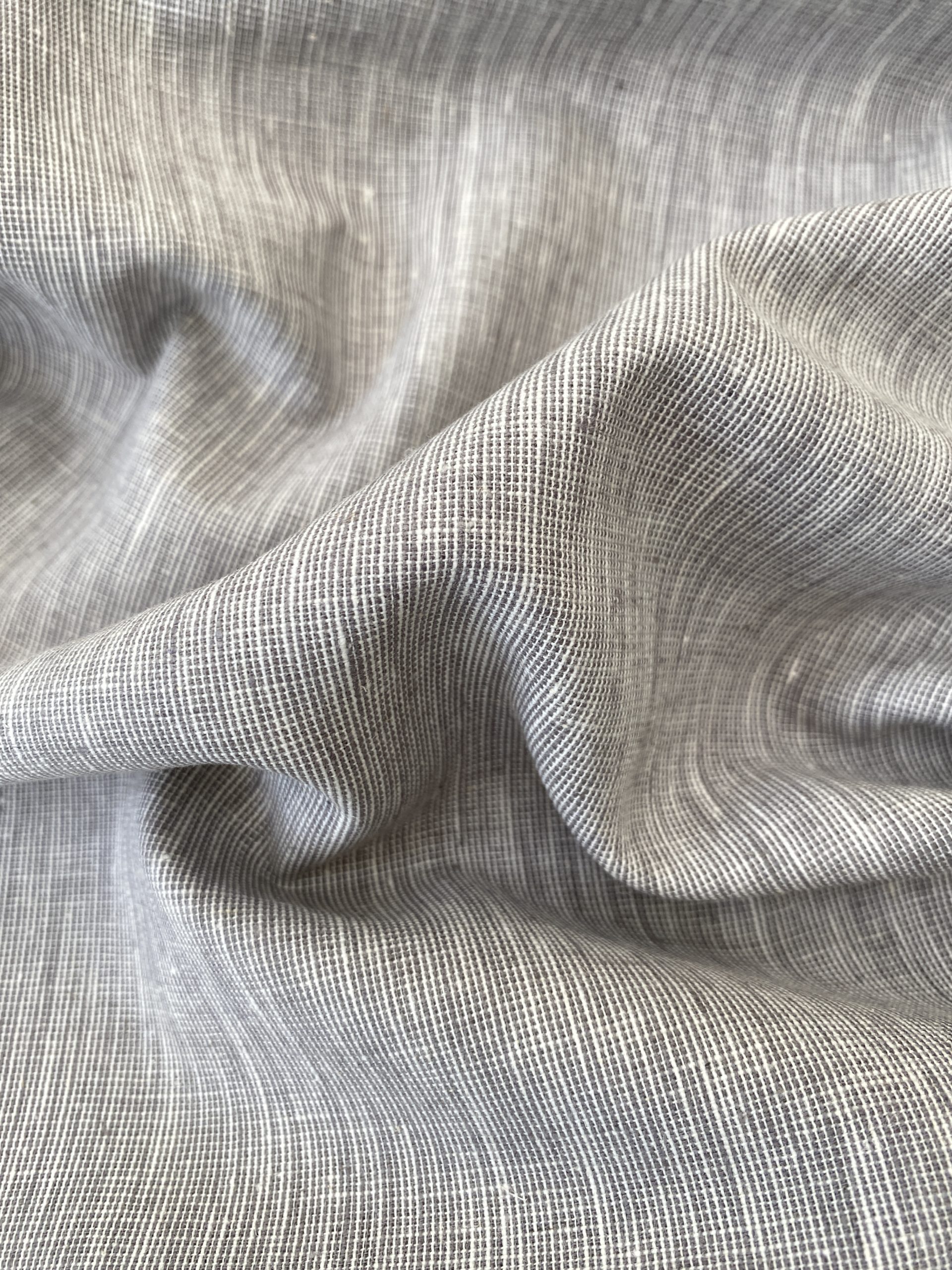 Linen cotton fil a fil grey Simply Fabrics