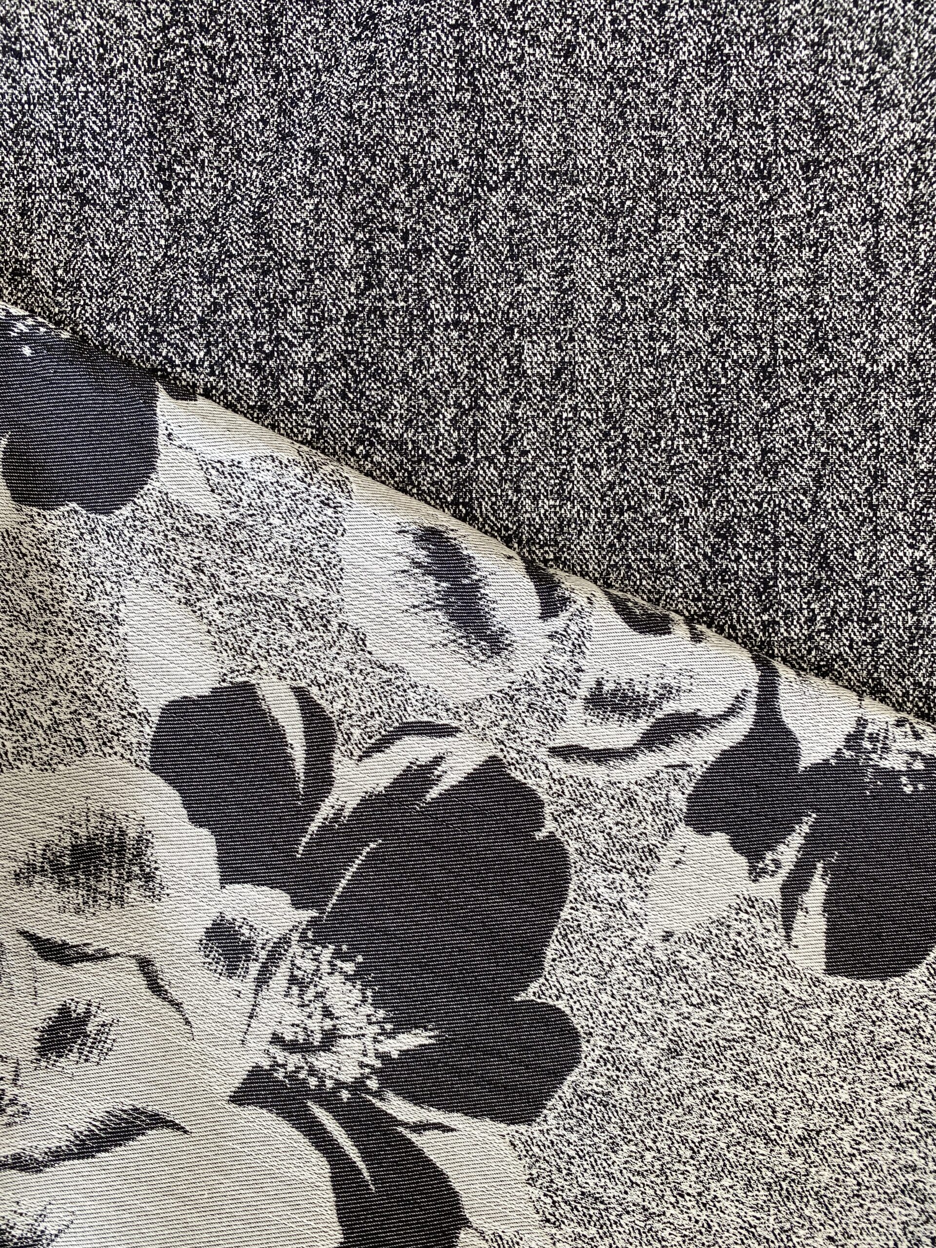 Ex designer cotton flower jacquard Simply Fabrics