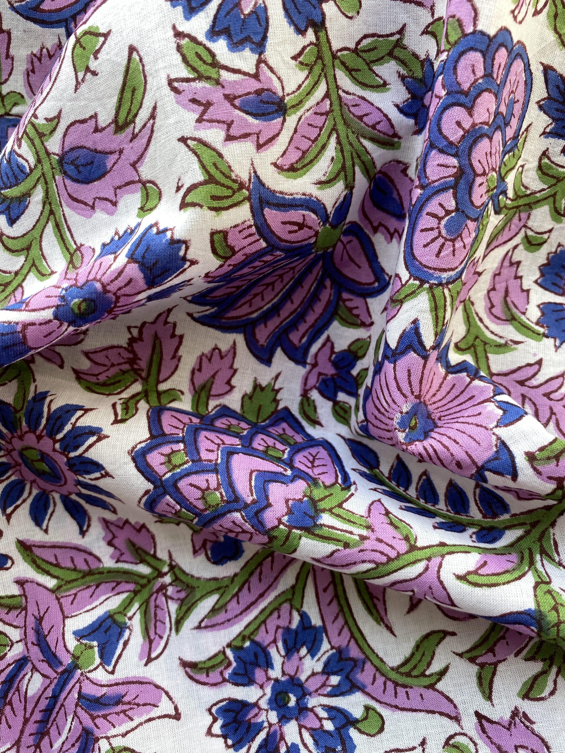 Indian hand block print Simply Fabrics