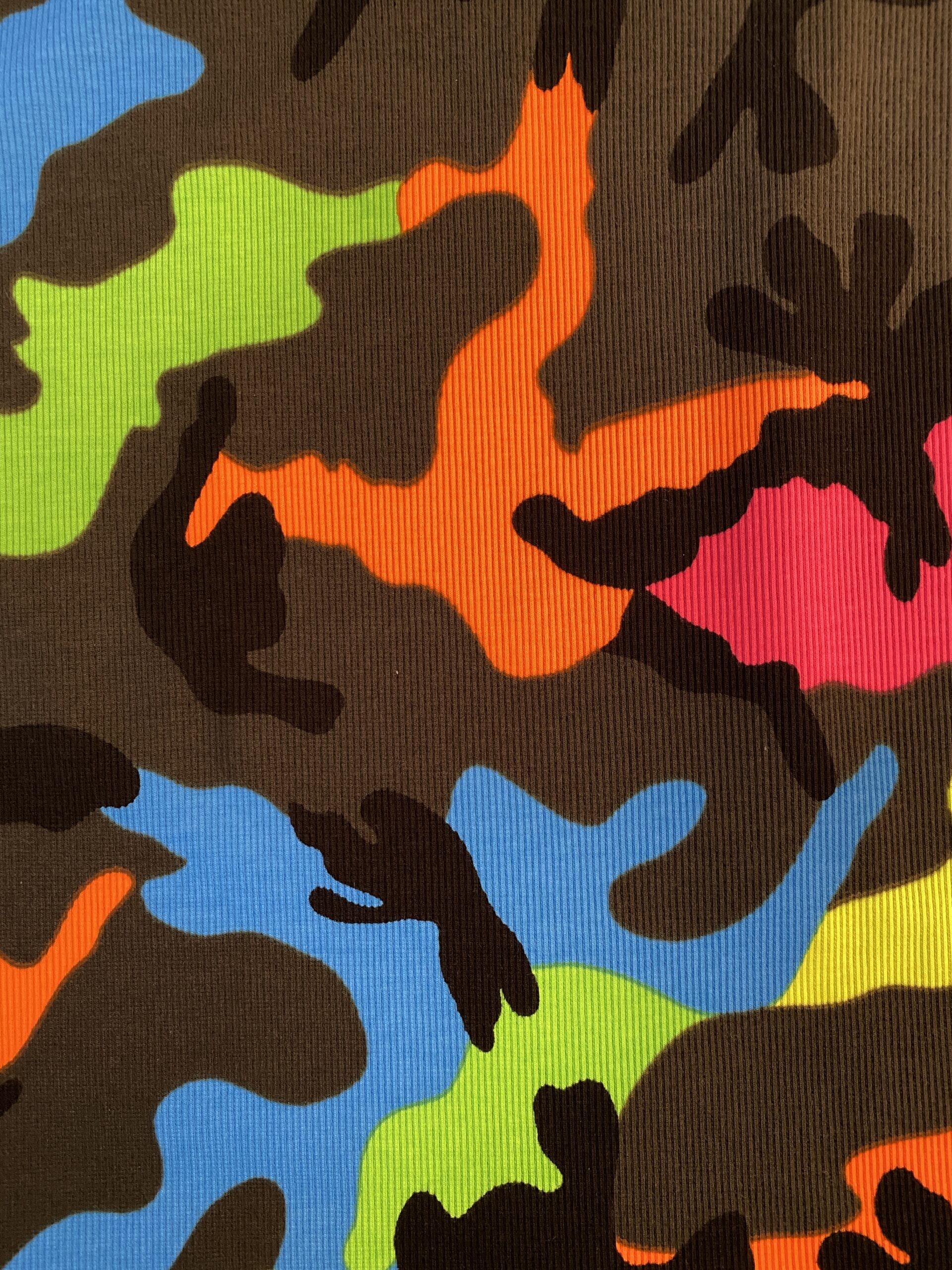 Ex designer multi coloured camo Simply Fabrics