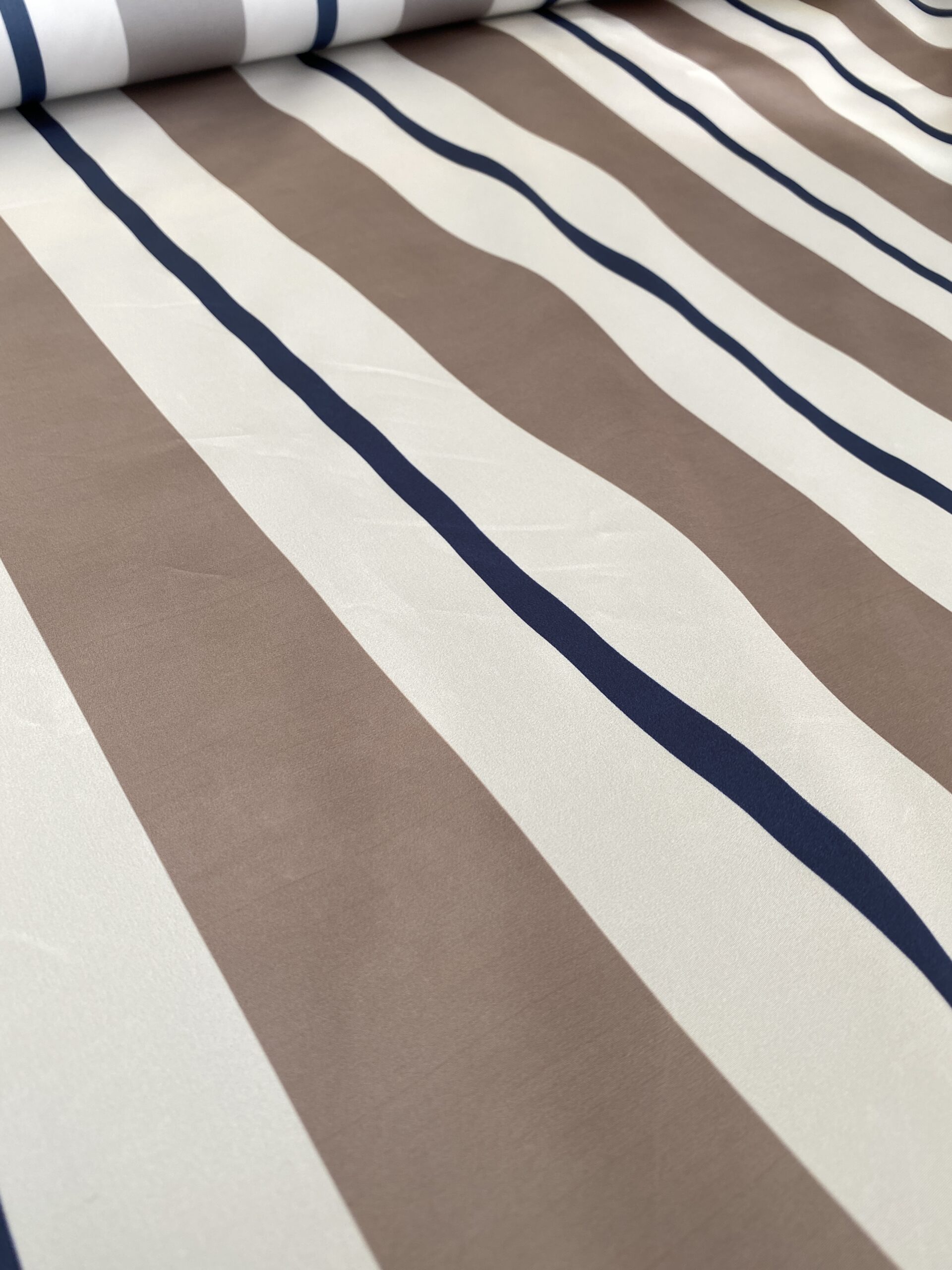 Ex designer nylon shell stripes Simply Fabrics