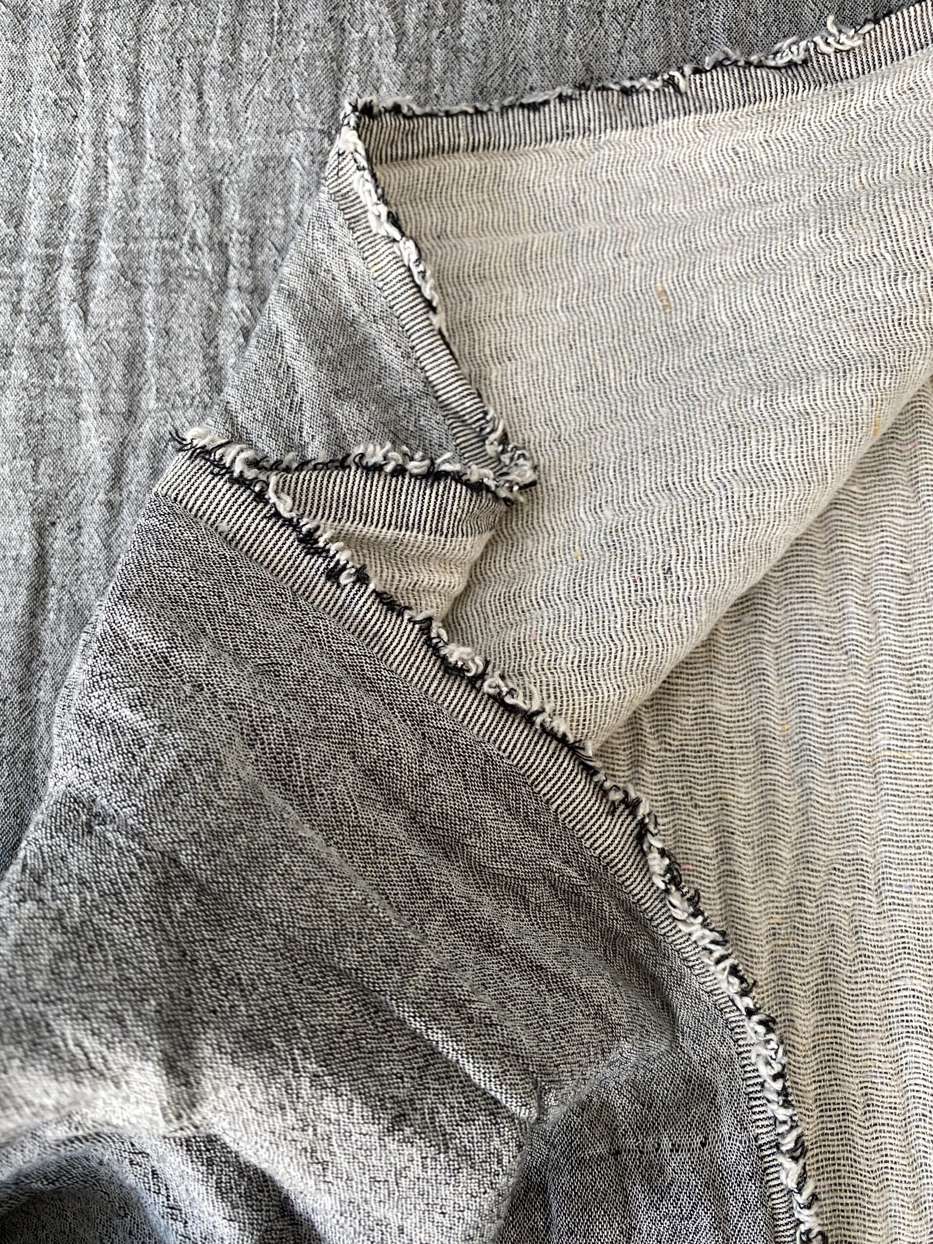 Chambray double gauze black melange Simply Fabrics