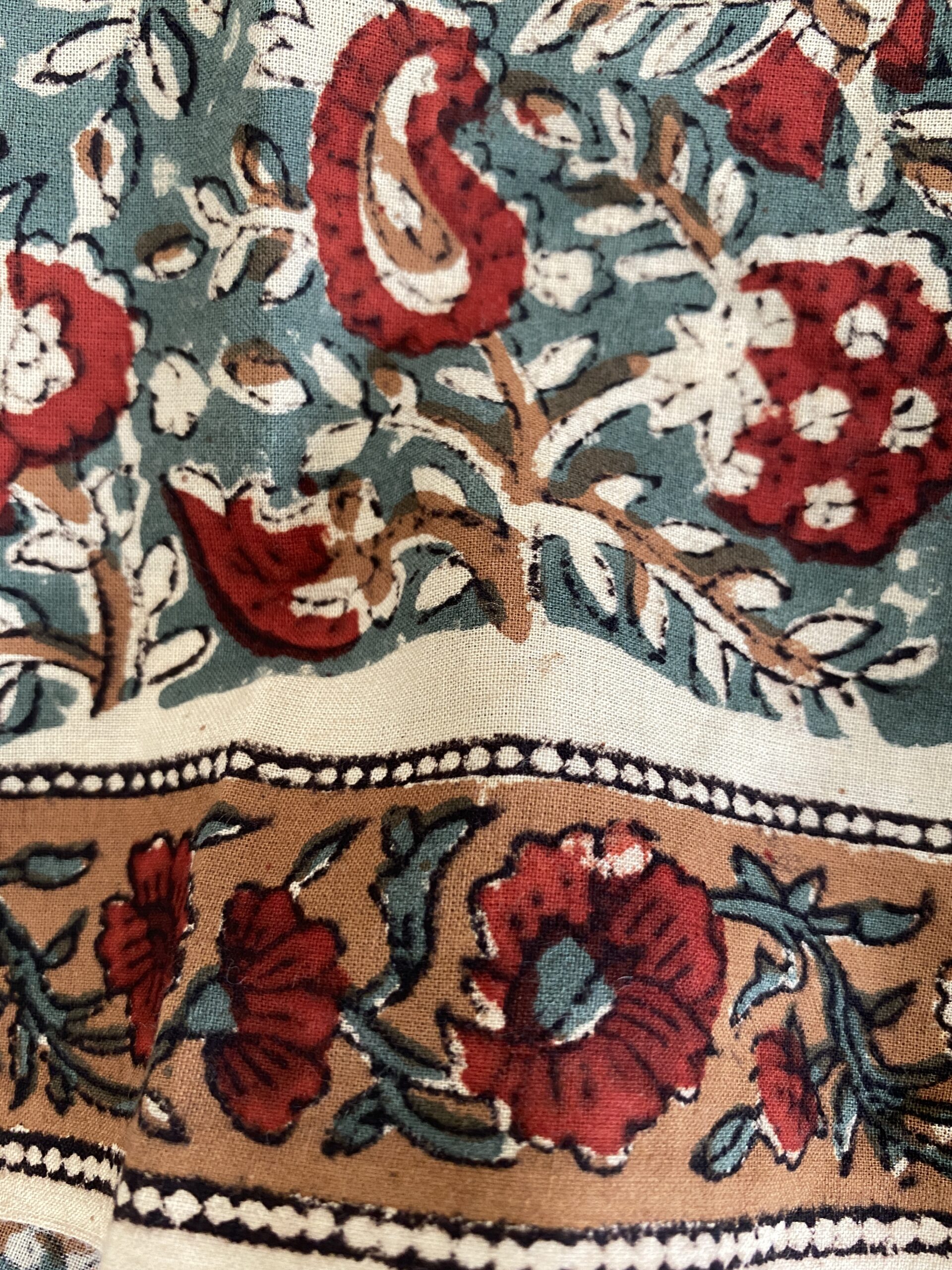 Natural dye hand block print Simply Fabrics