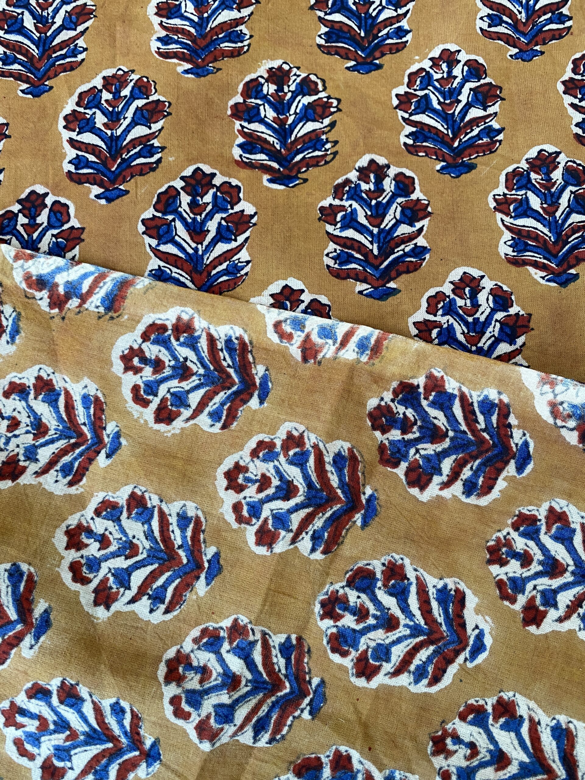 Natural dye hand block print Simply Fabrics