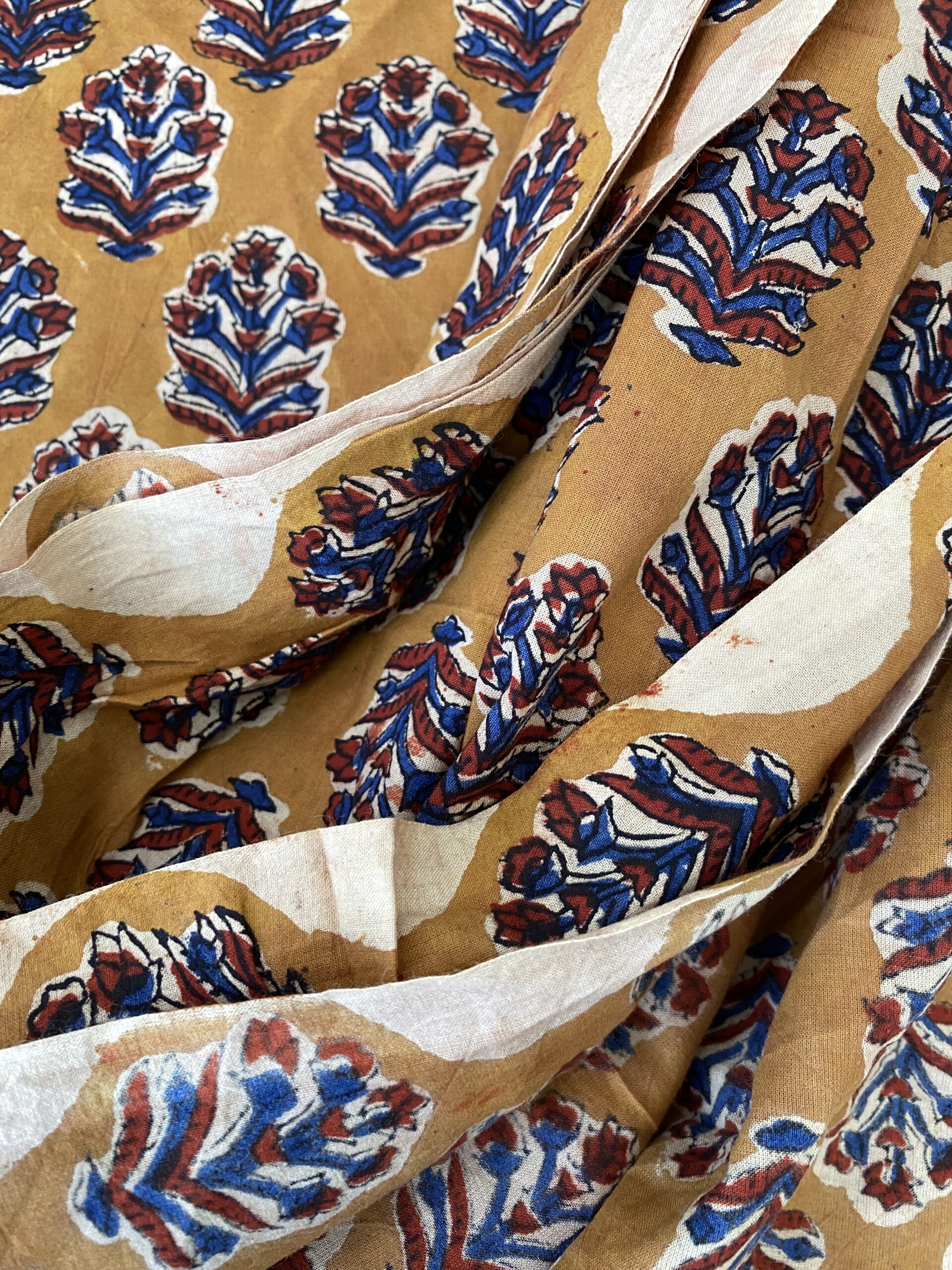 Natural dye hand block print Simply Fabrics