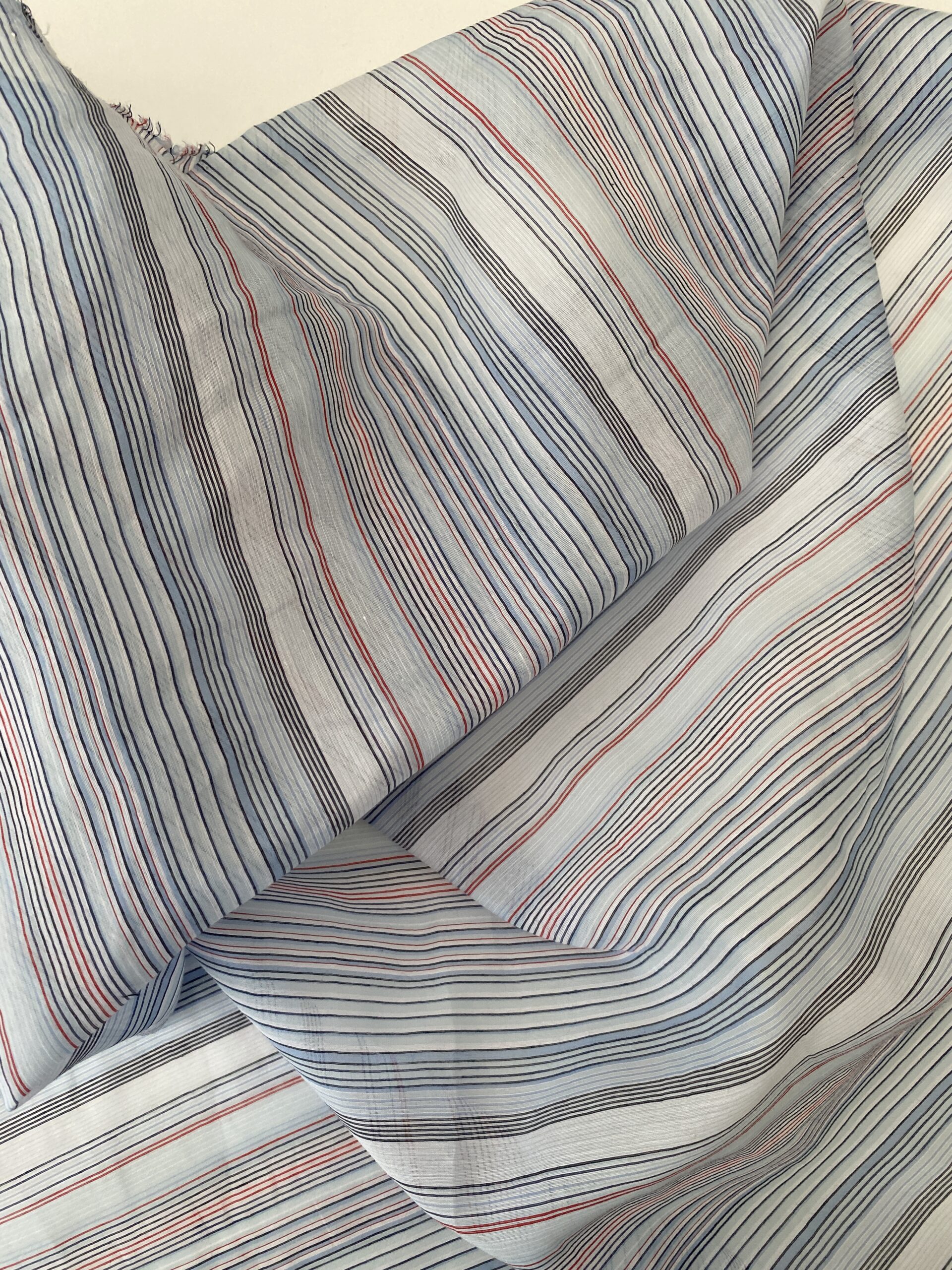 Ex designer stripe cotton voile Simply Fabrics