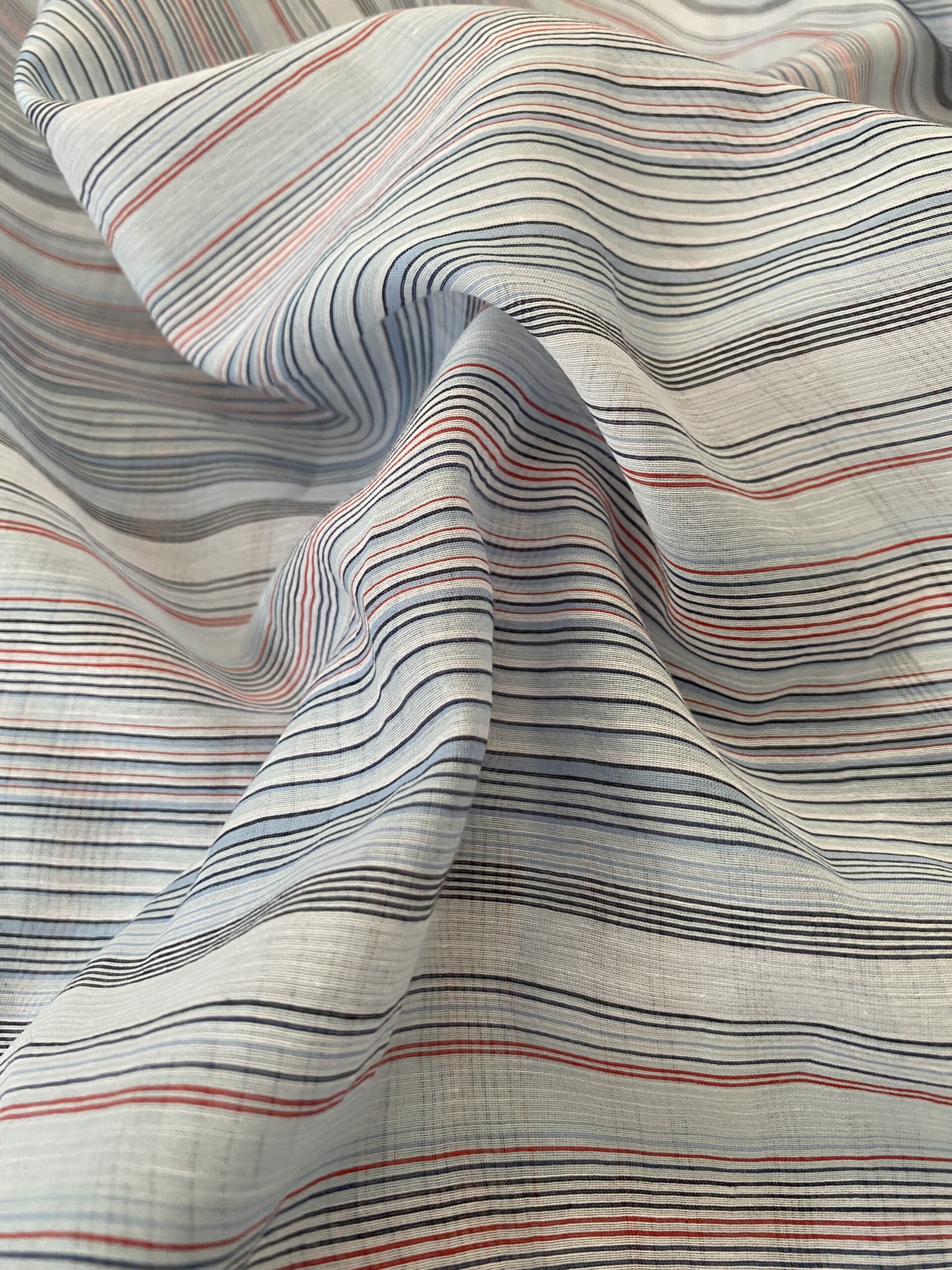 Ex designer stripe cotton voile Simply Fabrics