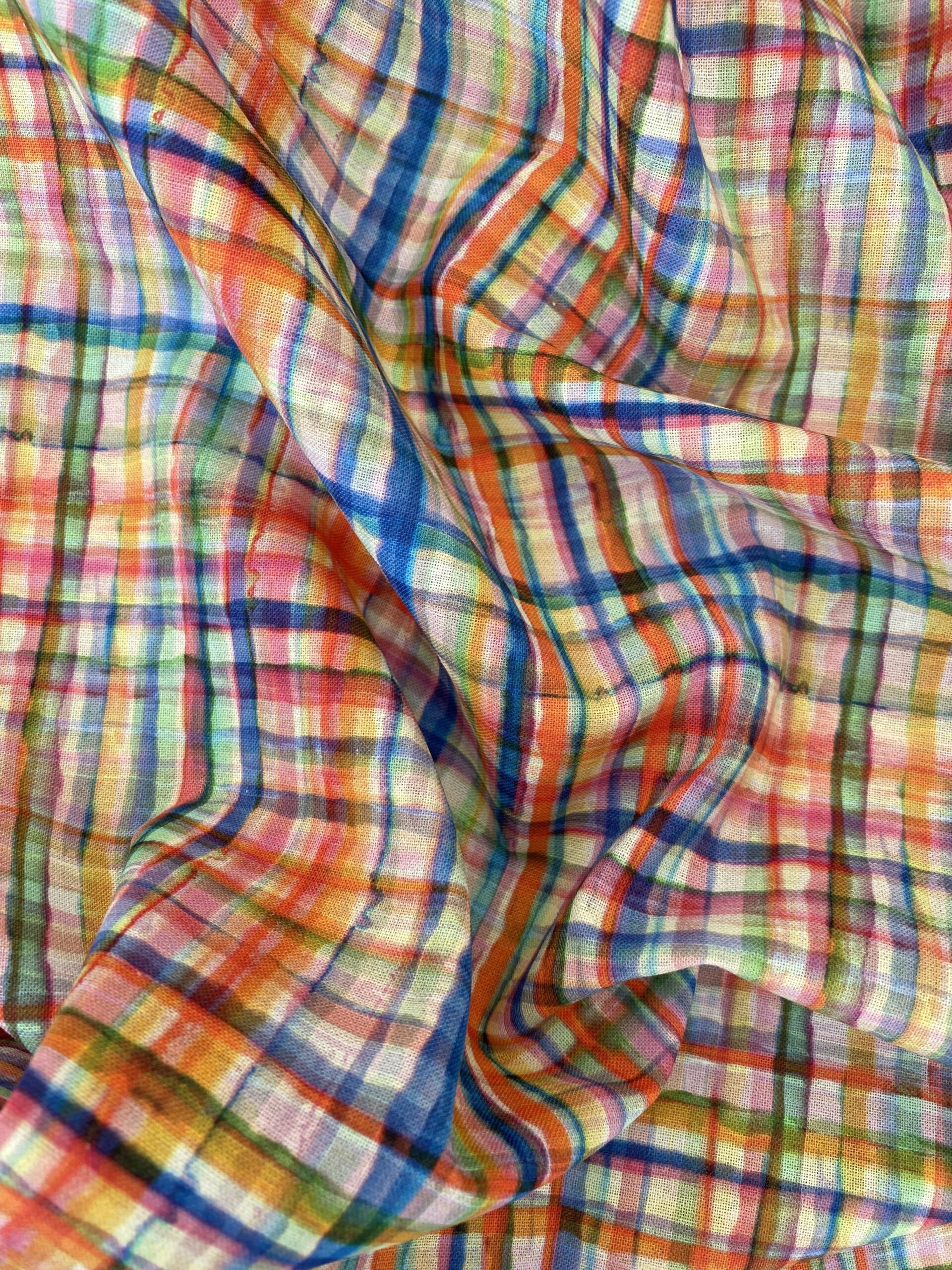 Simply fabrics watercolour check Simply Fabrics